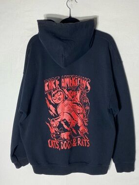 Rare Americans Cats Dogs Rats Band Tour Graphic Hoodie XL